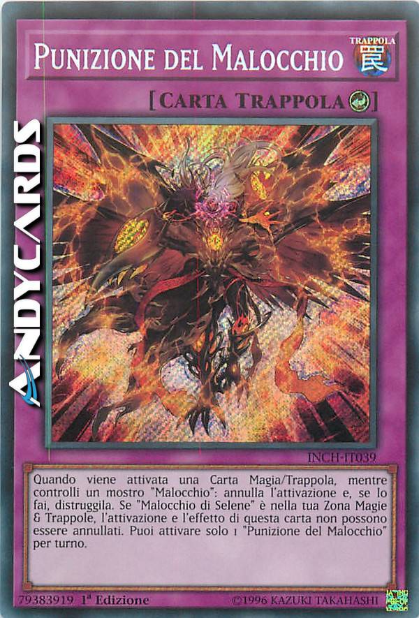 Yu-Gi-Oh! Evil Eye Retribution – INCH-EN039 Secret Rare 1st Edition From Infinity Chasers Booster Set