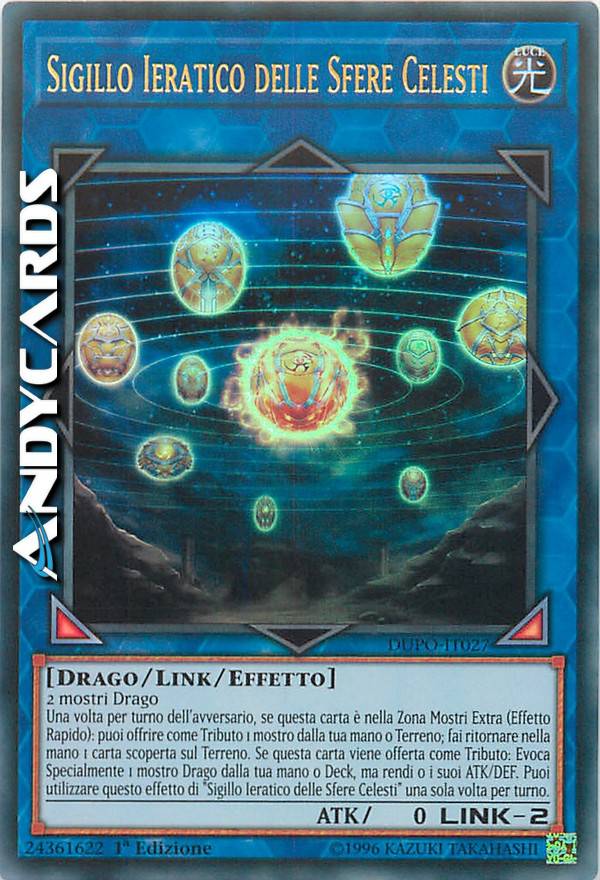 Sigillo Ieratico Delle Sfere Celesti (UR) - RA02-EN039 - Ultra Rara - 1° Edizione - Carta Yu-Gi-Oh!