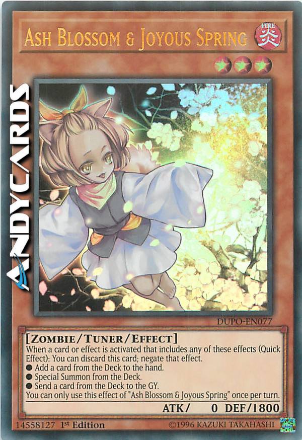 yugioh blossom deck RC04-AE009 Ash Blossom & Joyous Spring (QCSR) main image 1