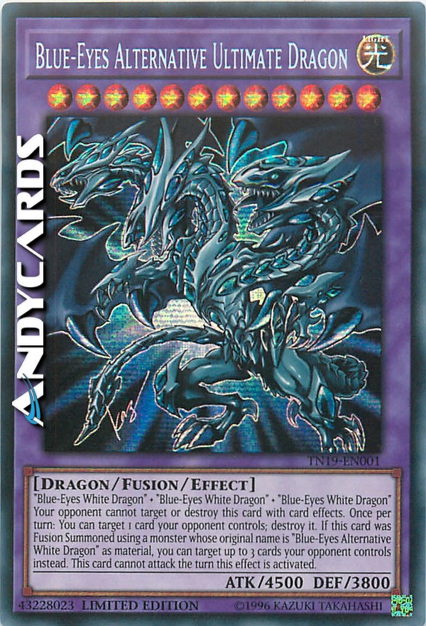Secret Rare Blue-Eyes Alternative Ultimate Dragon TN19-EN001