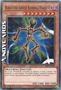 BURATTINO ARNESE BAMBOLA MAGNETE