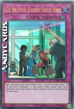 CE NE PUÒ ESSERE SOLO UNO