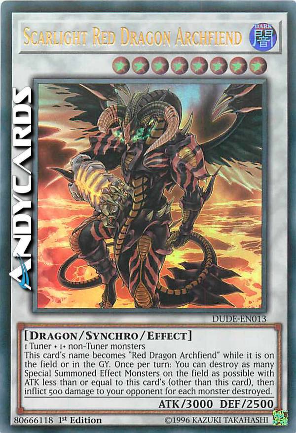 yugioh scarlight red dragon archfiend deck Amazon.com: Scarlight Red Dragon Archfiend - SDCK-EN041 - Common