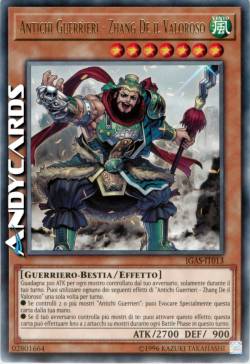 ANTICHI GUERRIERI - ZHANG DE IL VALOROSO