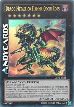 DRAGO METALLICO FIAMMA OCCHI ROSSI