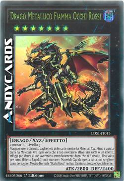 DRAGO METALLICO FIAMMA OCCHI ROSSI