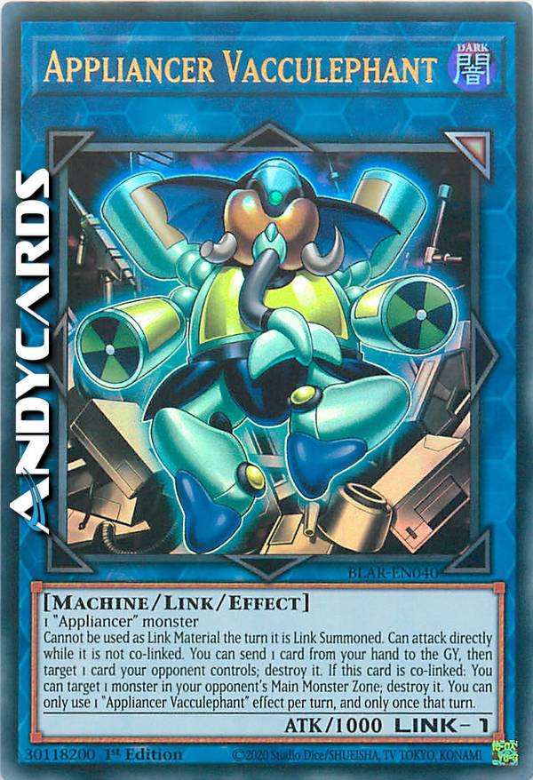 yugioh appliancer cards Test - BLAR-EN044 - Ultra Rare Effect Monster Rarity Yu-Gi-Oh! Wiki - Appliancer Conversion