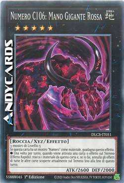 NUMERO C106: MANO GIGANTE ROSSA