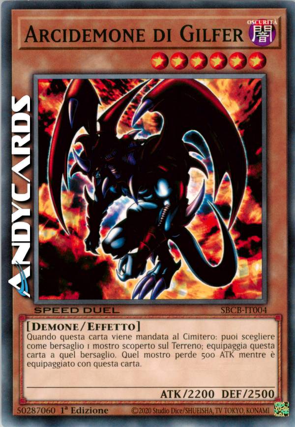 Carta Yu-Gi-Oh! Archfiend Of Gilfer - Rare, 1ª Edición, Colección ...