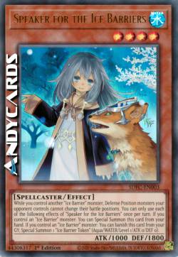 SPEAKER FOR THE ICE BARRIERS