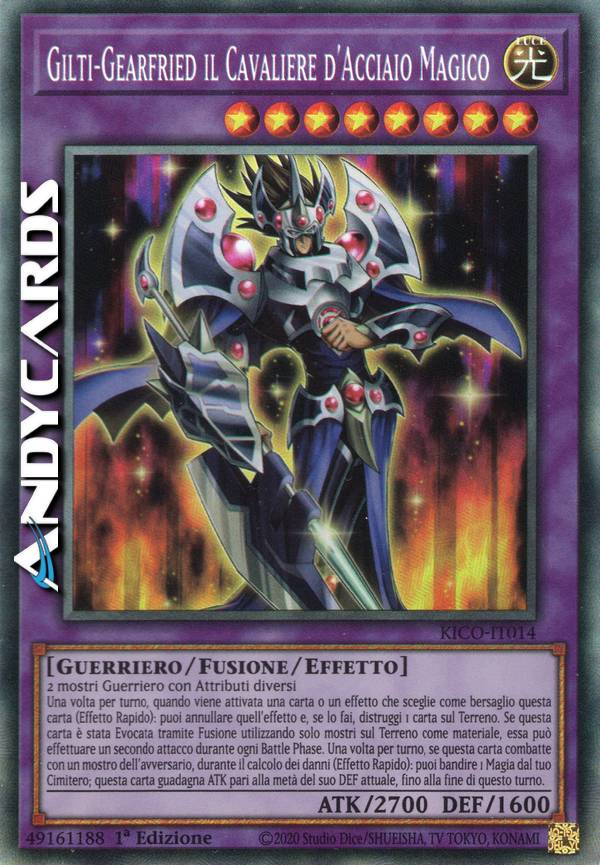 Yu-Gi-Oh! Sammelkarte 'Gilti-Gearfried The Magical Steel Knight' – Collector's Rare, 1st Edition