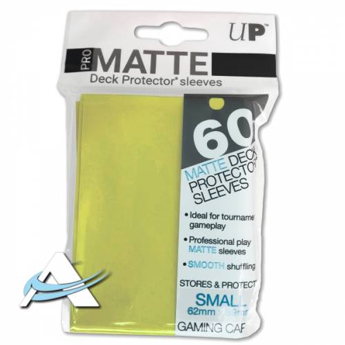 Ultra Pro Small Protective Sleeves - MATTE Bright Yellow