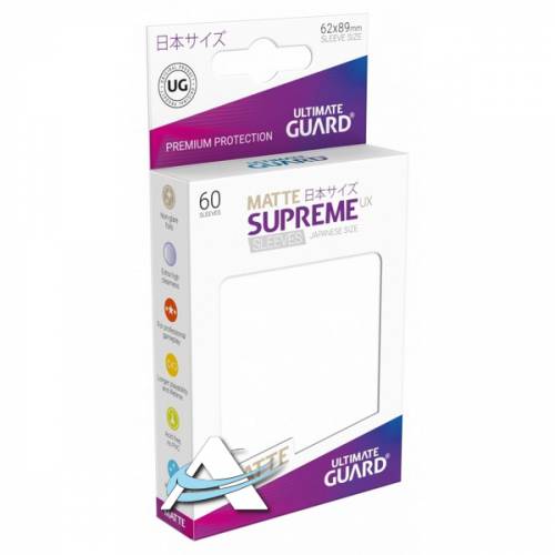 Ultimate Guard Small Protective Sleeves  - MATTE Supreme Ux White