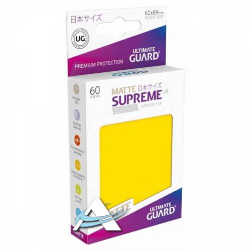 Ultimate Guard Small Protective Sleeves  - MATTE Supreme Ux Yellow