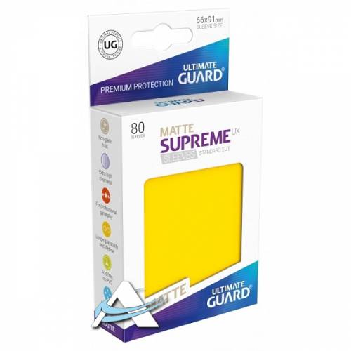 Ultimate Guard Protective Sleeves - MATTE Supreme UX Yellow