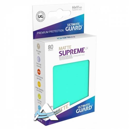 Ultimate Guard Protective Sleeves - MATTE Supreme UX Turquoise