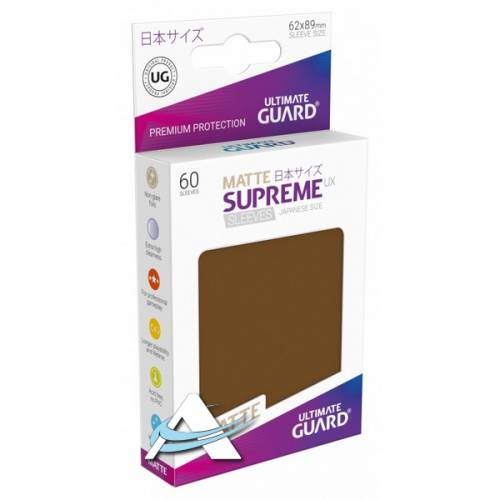 Ultimate Guard Small Protective Sleeves  - MATTE Supreme Ux Brown