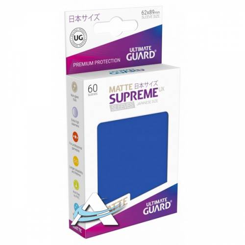 Ultimate Guard Small Protective Sleeves  - MATTE Supreme Ux Blue