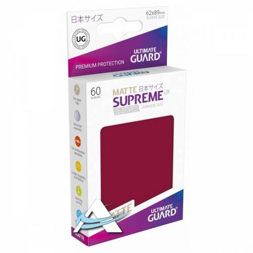 Ultimate Guard Small Protective Sleeves  - MATTE Supreme Ux Burgundy
