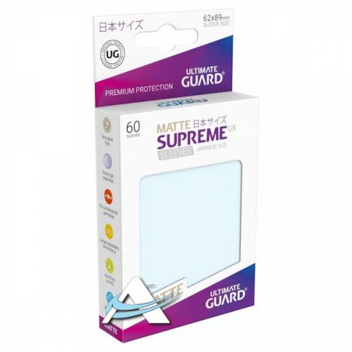 Ultimate Guard Small Protective Sleeves  - MATTE Supreme Ux Clear