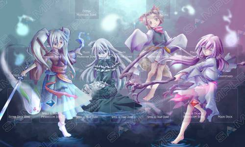 Ghost Girls Handtrap Playmat with Zones