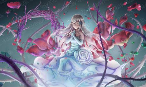 Tappetino Fanciulla Rosa del Giardino