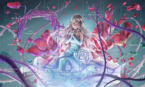 Garden Rose Maiden Playmat with Zones