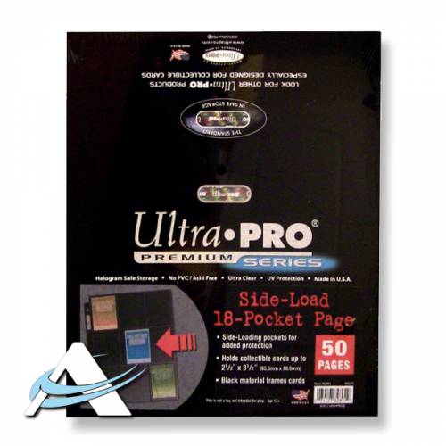 Ultra PRO Premium Series - Pagine per Raccoglitore - 18 Tasche - Nero