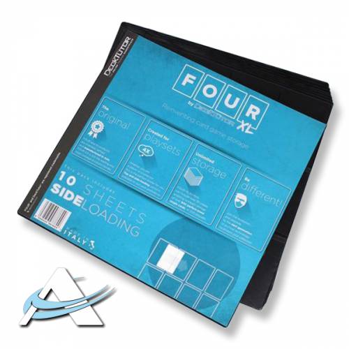 DECK TUTOR - Four XL - Side Load Ring Binder - 12 Side - Black