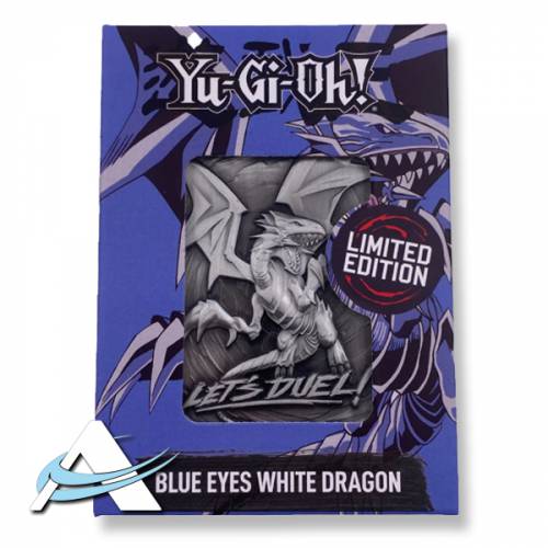 Drago Bianco Occhi Blu  - Carta di Metallo