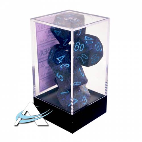 Dadi Chessex - Set 7 Dadi - Maculato, Cobalto