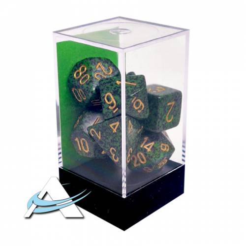 Chessex Dice - 7 Dice Set - Speckled, Golden Recon