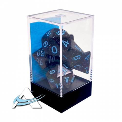 Chessex Dice - 7 Dice Set - Speckled, Blue Stars