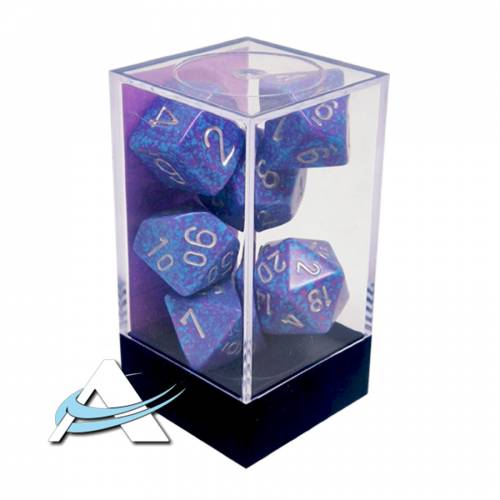 Chessex Dice - 7 Dice Set - Speckled, Silver Tetra