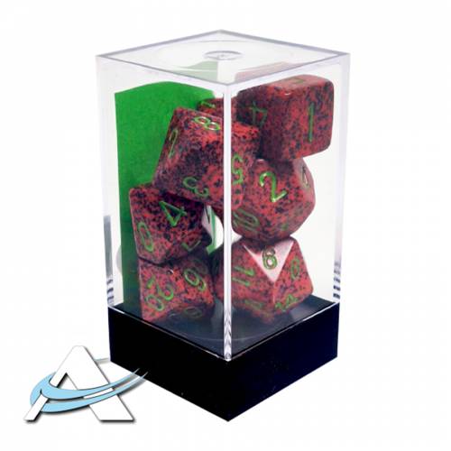 Chessex Dice - 7 Dice Set - Speckled, Strawberry