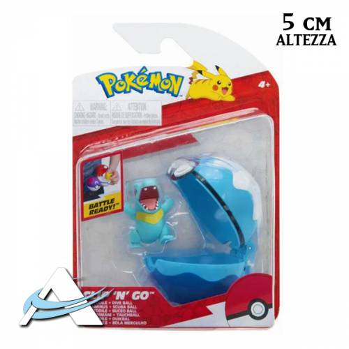 Mini Figure BOTI - Clip 'N' Go S10 - Dive Ball, Totodile (5 cm)