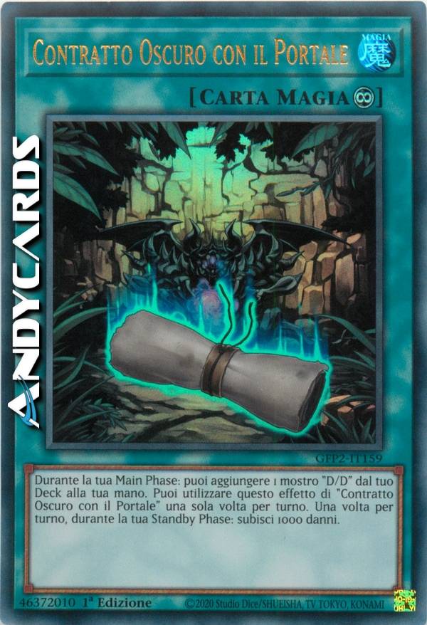 Carta Yu-Gi-Oh! Dark Contract With The Swamp King - GFP2-EN160 Ultra Rara 1ª Edizione - 2