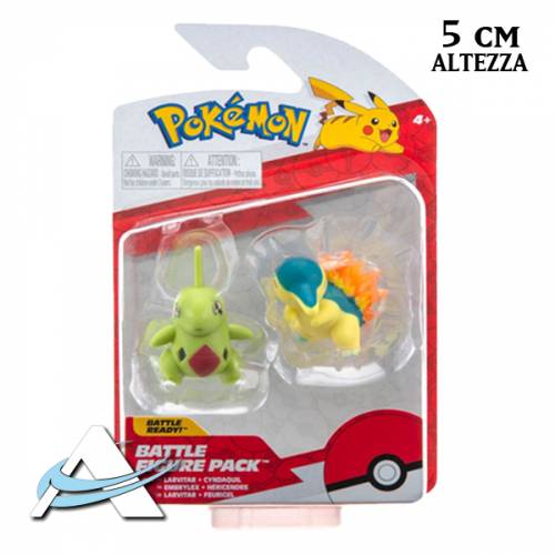 Mini Figure JAZWARES - Battle Figure Pack - Larvitar & Cyndaquil ( 5 cm )