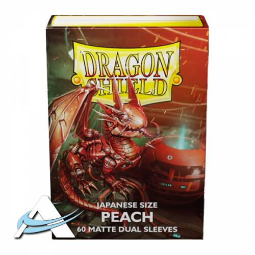 Dragon Shield Small Protective Sleeves - MATTE DUAL Peach