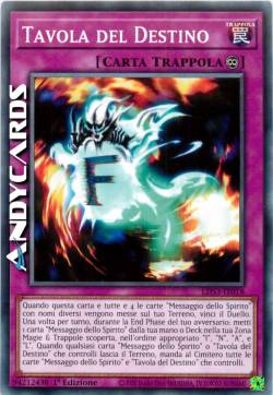 TAVOLA DEL DESTINO