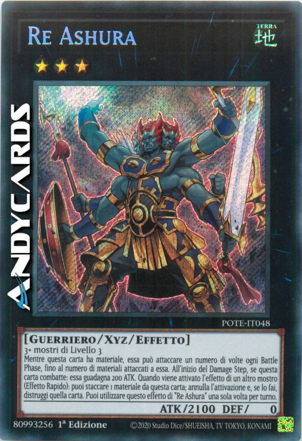 Carta Yu-Gi-Oh! Ashura King - POTE-EN048 - Secret Rare - 1ª Edición