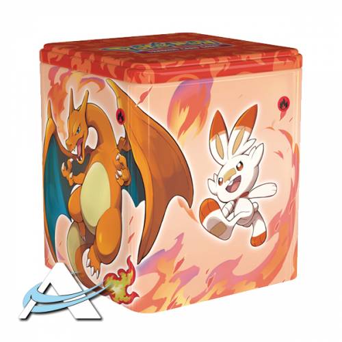 Stacking Tin Tipo Fuoco - Charizard, Scorebunny, Braixen & Victini - IT