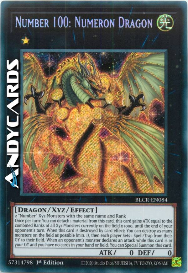 yugioh number cards 1 100 card This guy is huge! Number 100: Galactium Infinity Unleashed set NUMBER 100: NUMERON DRAGON |