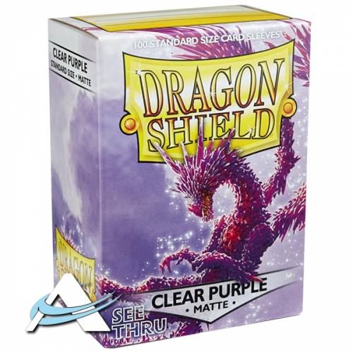 Dragon Shield Standard Protective Sleeves - MATTE Clear Purple