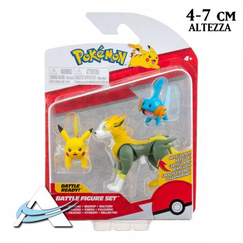 Mini Figure JAZWARES - Battle Figure Set - Dreepy, Growlithe & Lucario ( 4-9 cm )