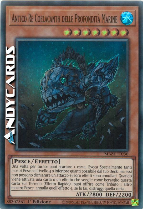 Yugioh Superancient Deep Sea King Yugioh Superancient Deepsea King Coelacanth - Maze-en036 | Meses Sin Coelacanth Yugioh