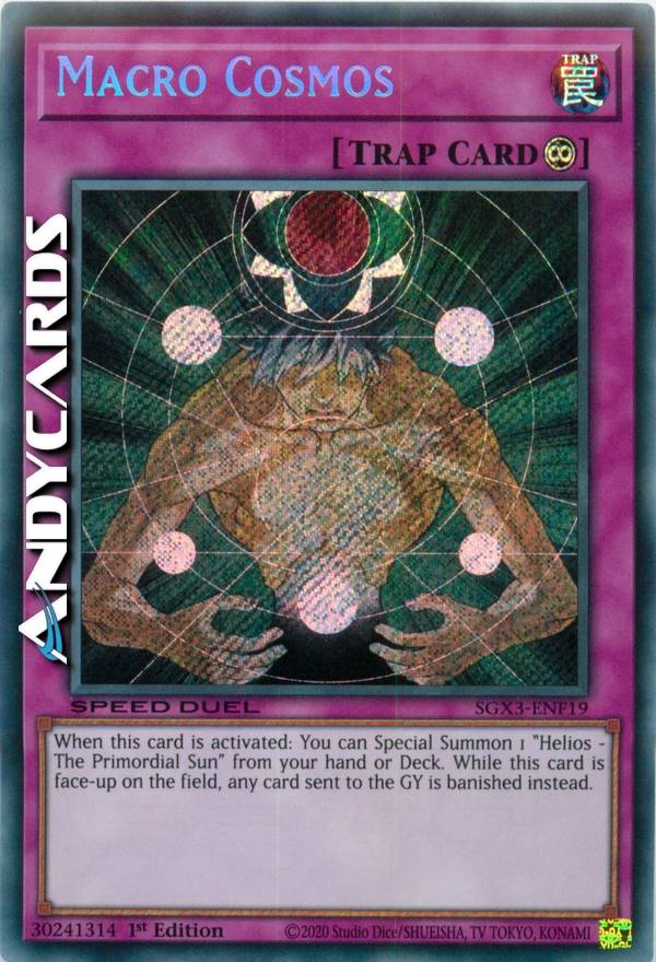 Yu-Gi-Oh! Karte Macro Cosmos Platinum Secret Rare – RA03-EN164, 1. Auflage