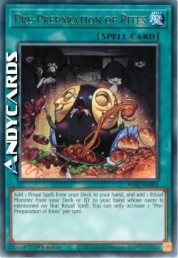 PRE-PREPARATION OF RITES