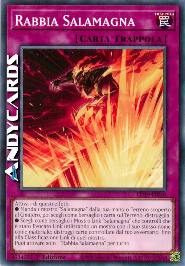 Yu Gi Oh Structure Deck Yu-Gi-Oh! - Rabbia Di Salamangreat - SDSB-EN032 ...