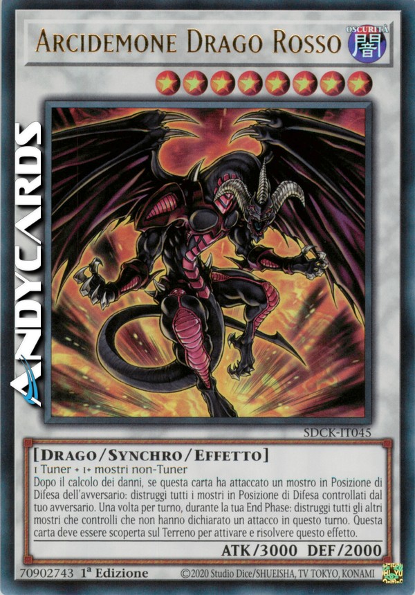 Yu-Gi-Oh! Red Dragon Archfiend - SDCK-EN045 - Ultra Rara 1a Edizione - Carta Singola